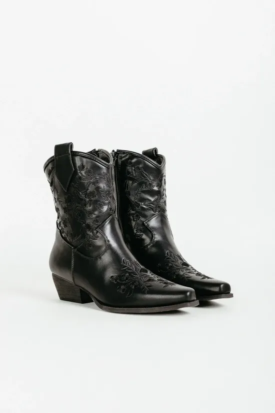 bota baja bronas - negro