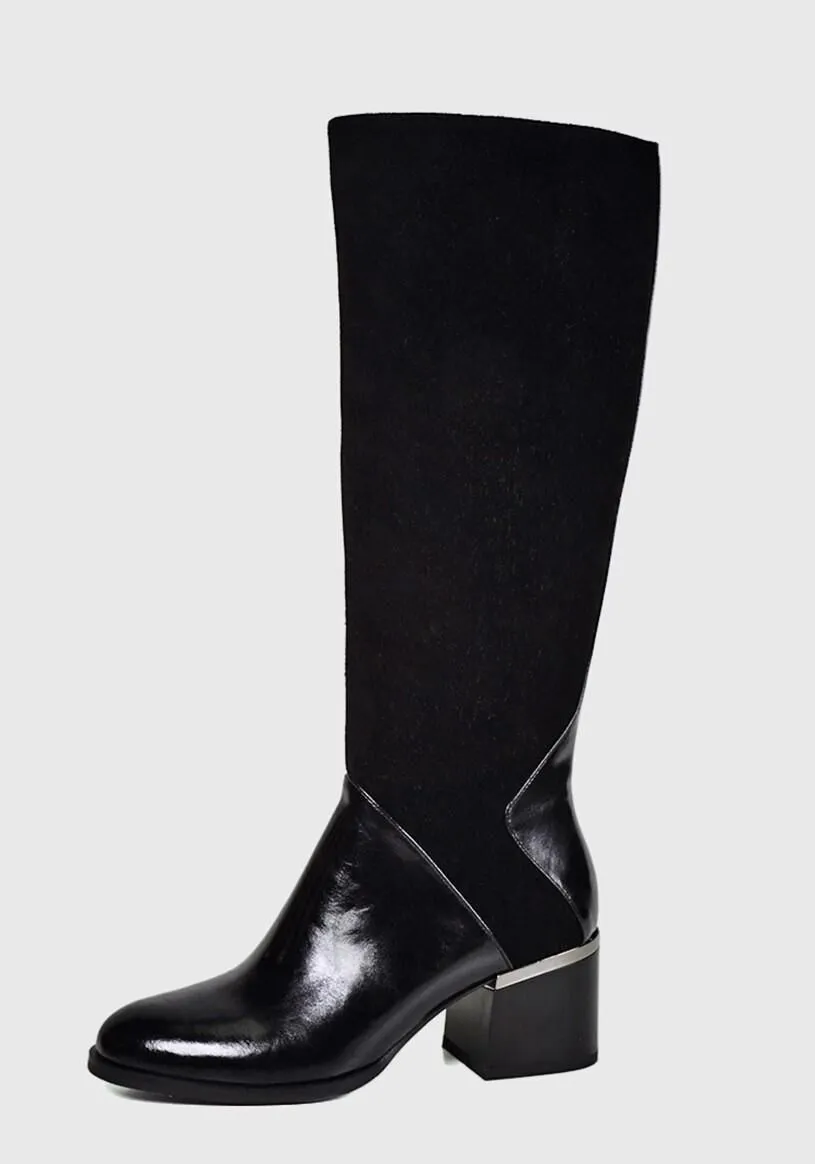 Bota Cuero Kalanit Negro