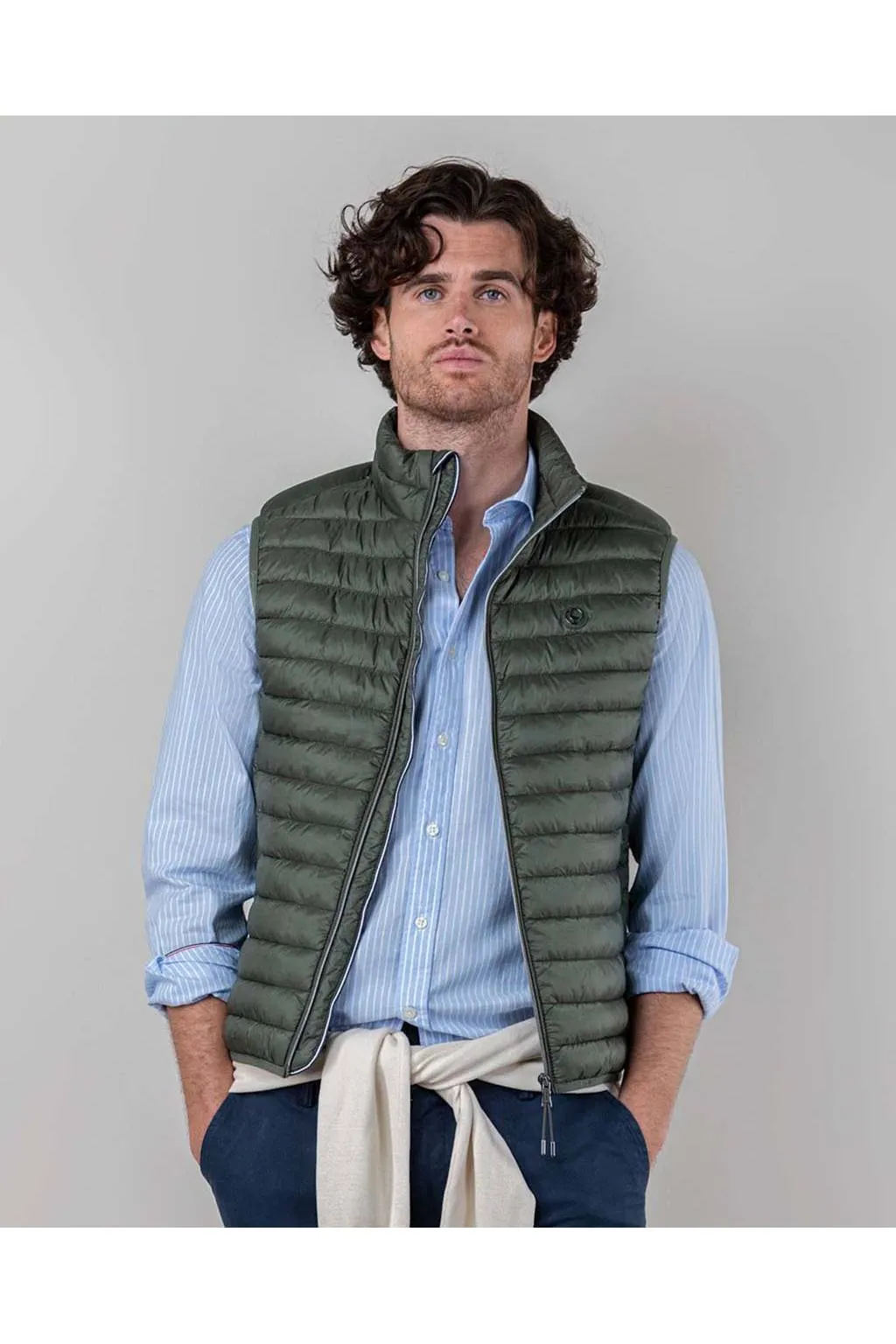 Chaleco Hombre El Ganso Acolchado Básico Verde 1040s240007