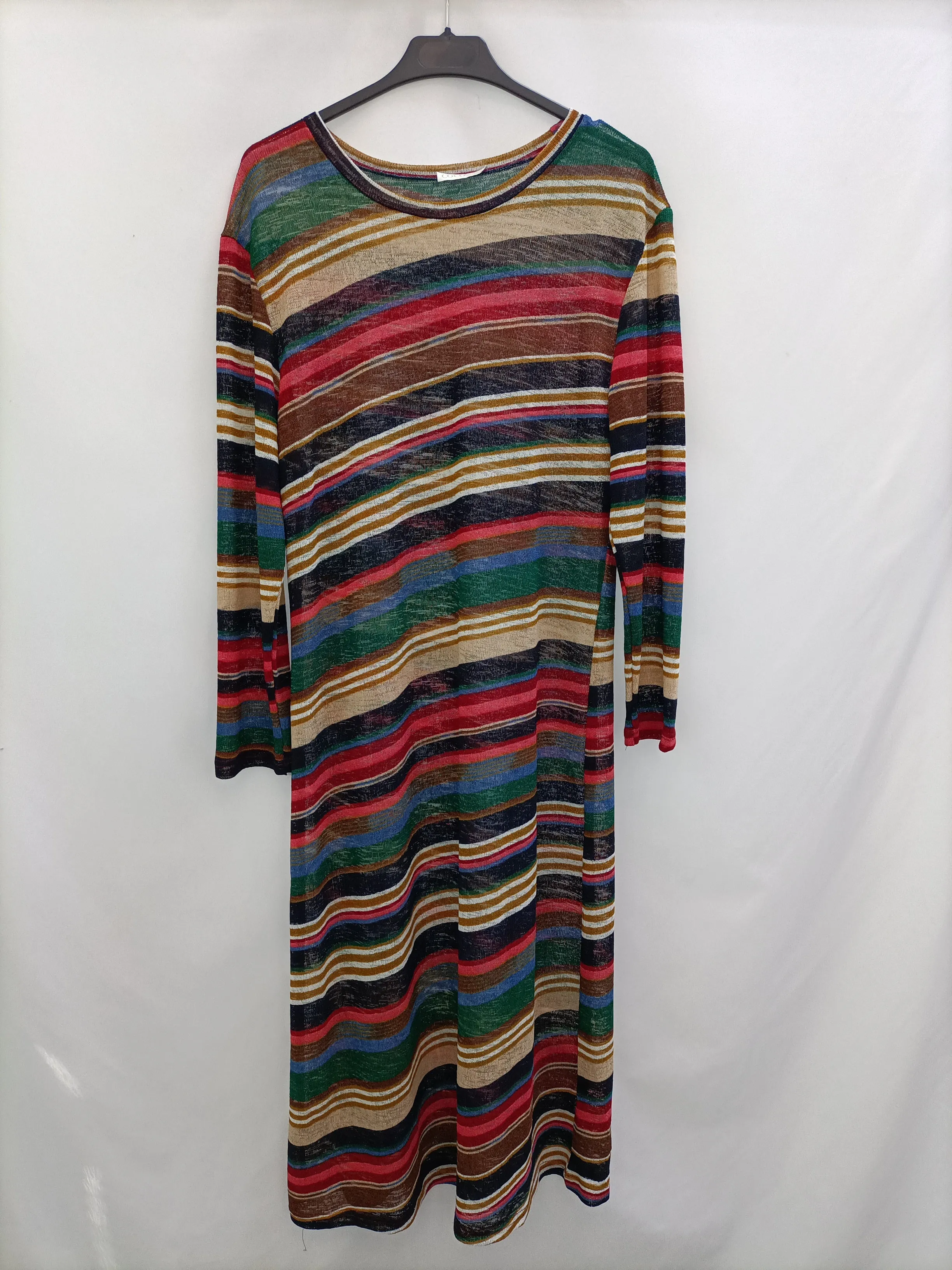 COCO NUT. Vestido midi rayas T.s/m