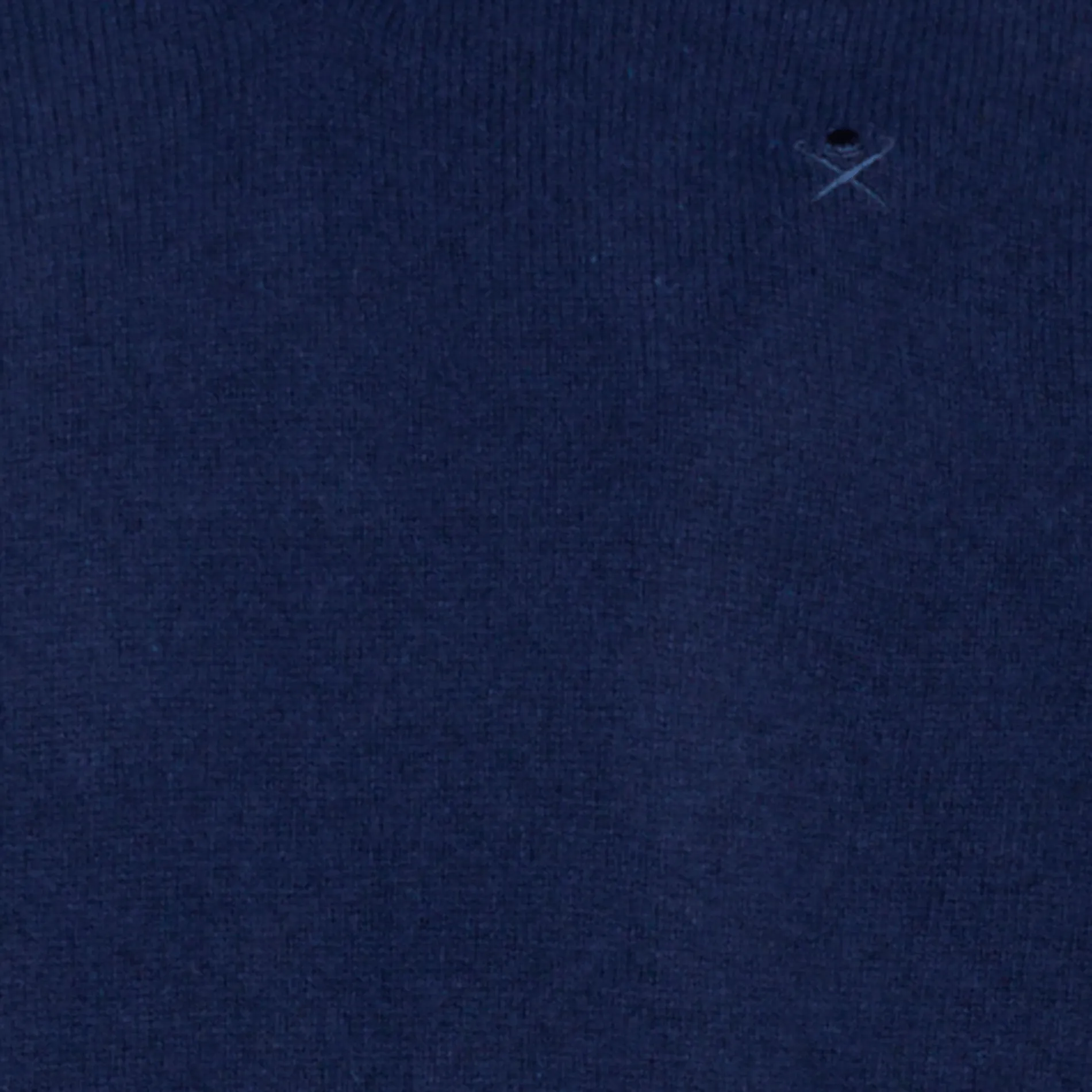 HACKETT Jersey de corte regular con cuello en V bordado en lana en azul