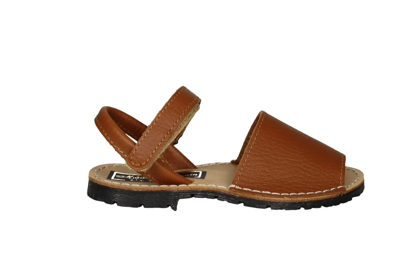 Menorquina Piel Cuero Velcro