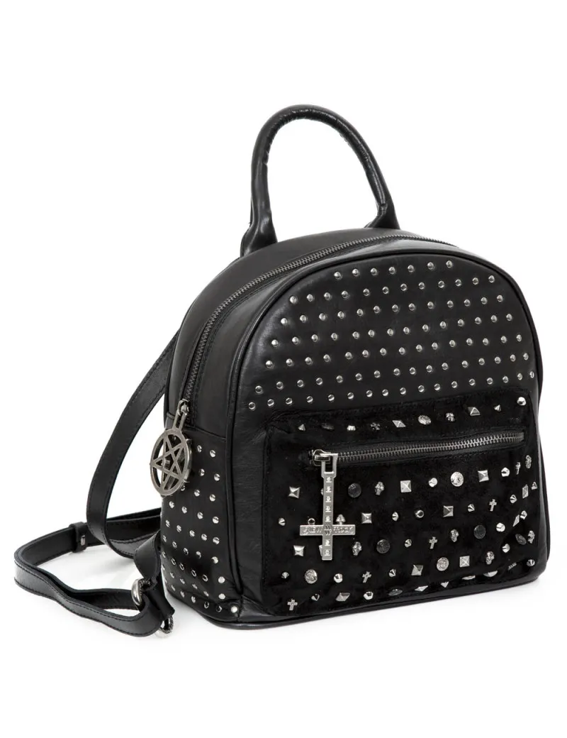 Mochila de cuero negra