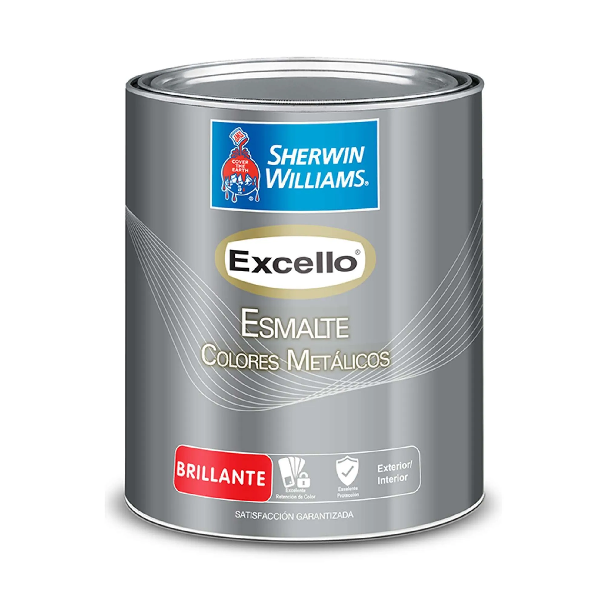 Pintura Excello Esmalte Metálico Dorado Plata 1 Galón