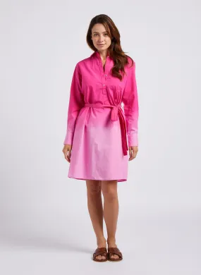 ROCAMIE - Vestido camisero de algodón en rosa