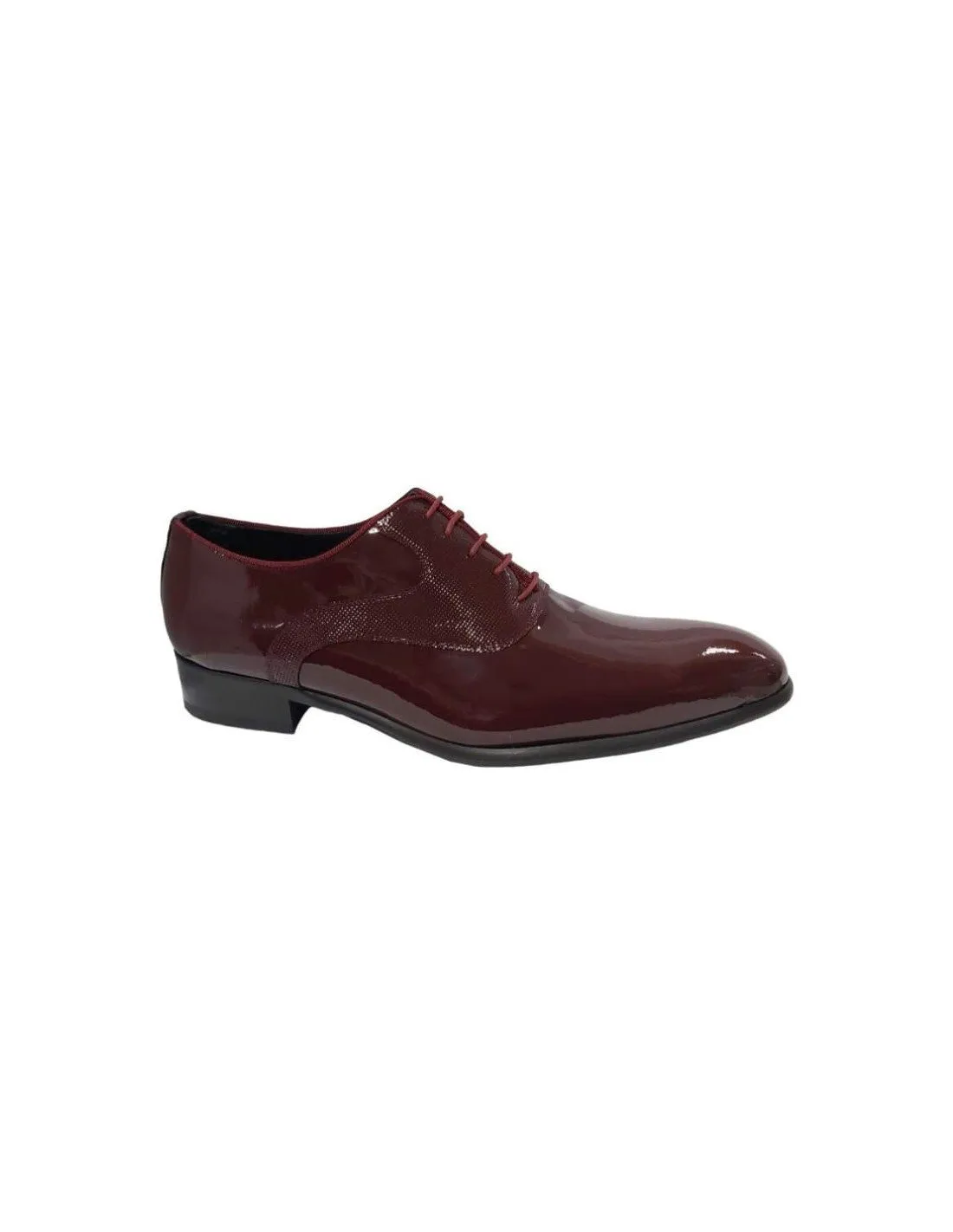 Zapatos Hombre Charol Burdeos